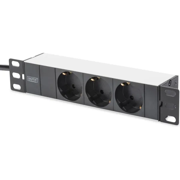 Digitus 10" Network Set, 6U cabinet, shelf, PDU, 8-port switch, CAT 6 patch panel, Grey | Digitus | Network Set | DN-10-SET-1