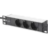 Digitus 10" Network Set, 6U cabinet, shelf, PDU, 8-port switch, CAT 6 patch panel, Grey | Digitus | Network Set | DN-10-SET-1