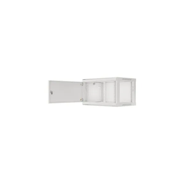 Lanberg | Rack cabinet 19" wall-mount 6U/600x450 for self-assembly with metal door (flat pack) | WF01-6406-00S | Grey