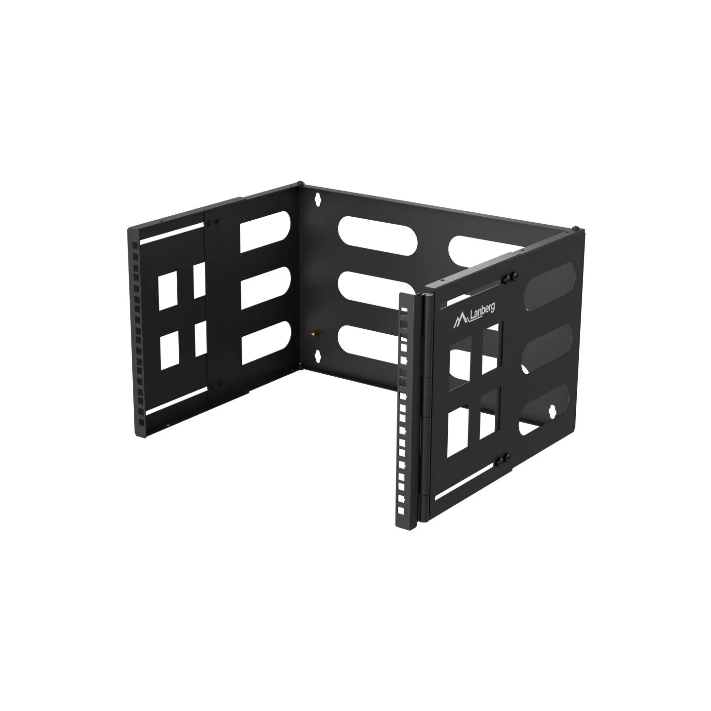 Lanberg Folding Bracket Wall-mount 19" 6U | FB01-5406-10B | Black