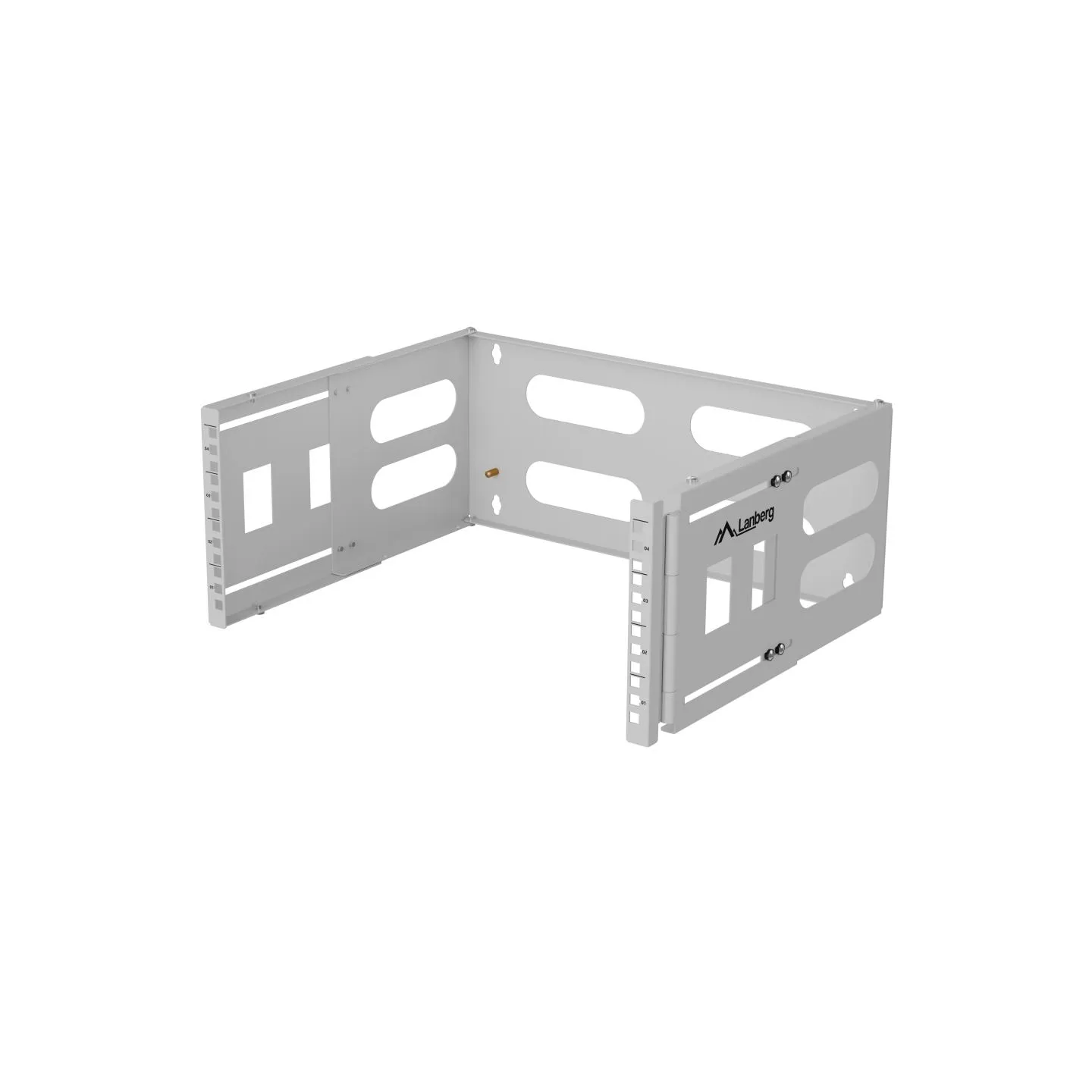 Lanberg Rack wall mount 19" 4U 497x400/240 gray