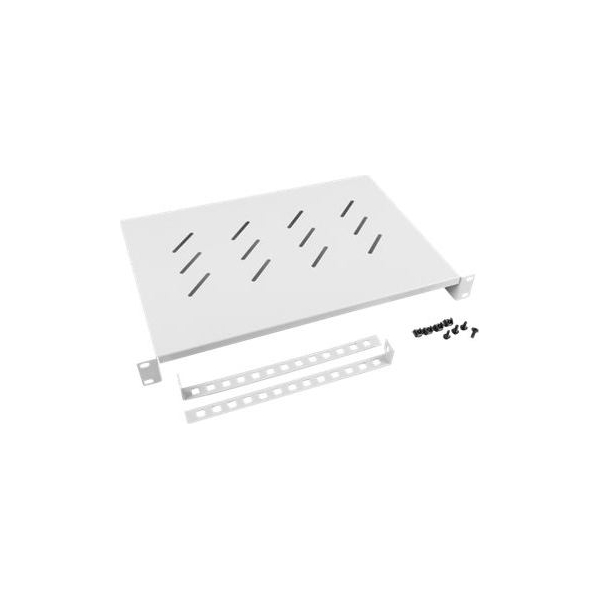 Lanberg 19" fixed shelf 1U/483x300mm, max load capacity up to 25kg | AK-1004-S | Grey