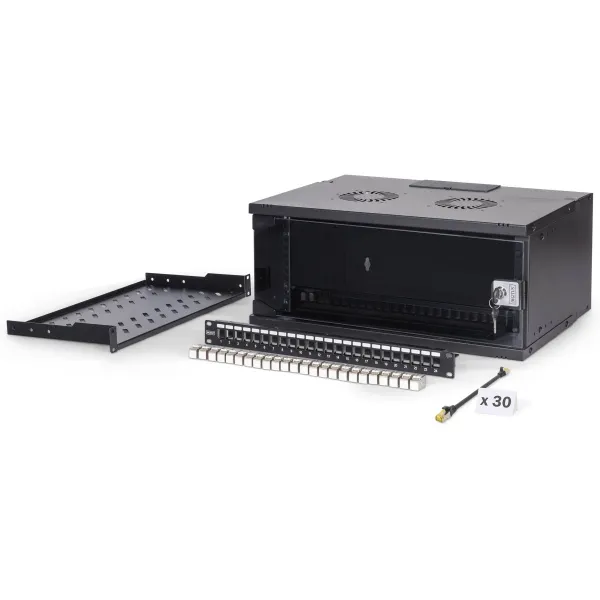 Digitus SOHO Pro network set, 483 mm (19") 4U, 540 x 400 mm | DN-49201-SET | Black