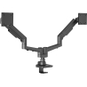 Edbak Desk Mount | DMV02 Dual Swing Arm | Height adjustment, Tilt | 19-35 " | Maximum weight (capacity) 20 kg | Black