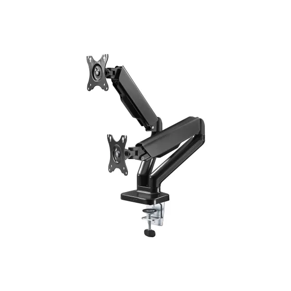 Goobay Desk Mount | Double Monitor Mount with Gas Spring | Swivel, Tilt, Rotation | 17-32 " | Maximum weight (capacity) 9 kg | B