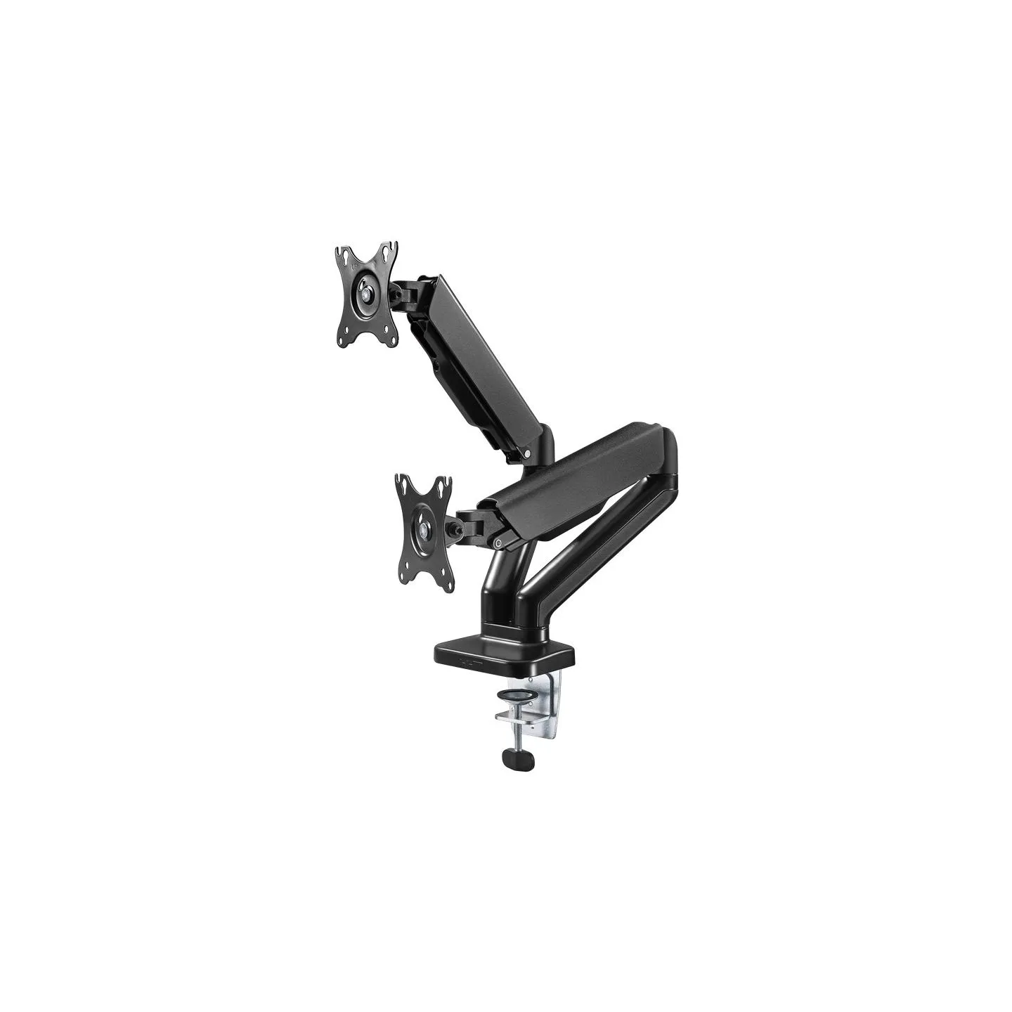 Goobay Desk Mount | Double Monitor Mount with Gas Spring | Swivel, Tilt, Rotation | 17-32 " | Maximum weight (capacity) 9 kg | B