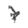 Goobay Desk Mount | Double Monitor Mount with Gas Spring | Swivel, Tilt, Rotation | 17-32 " | Maximum weight (capacity) 9 kg | B