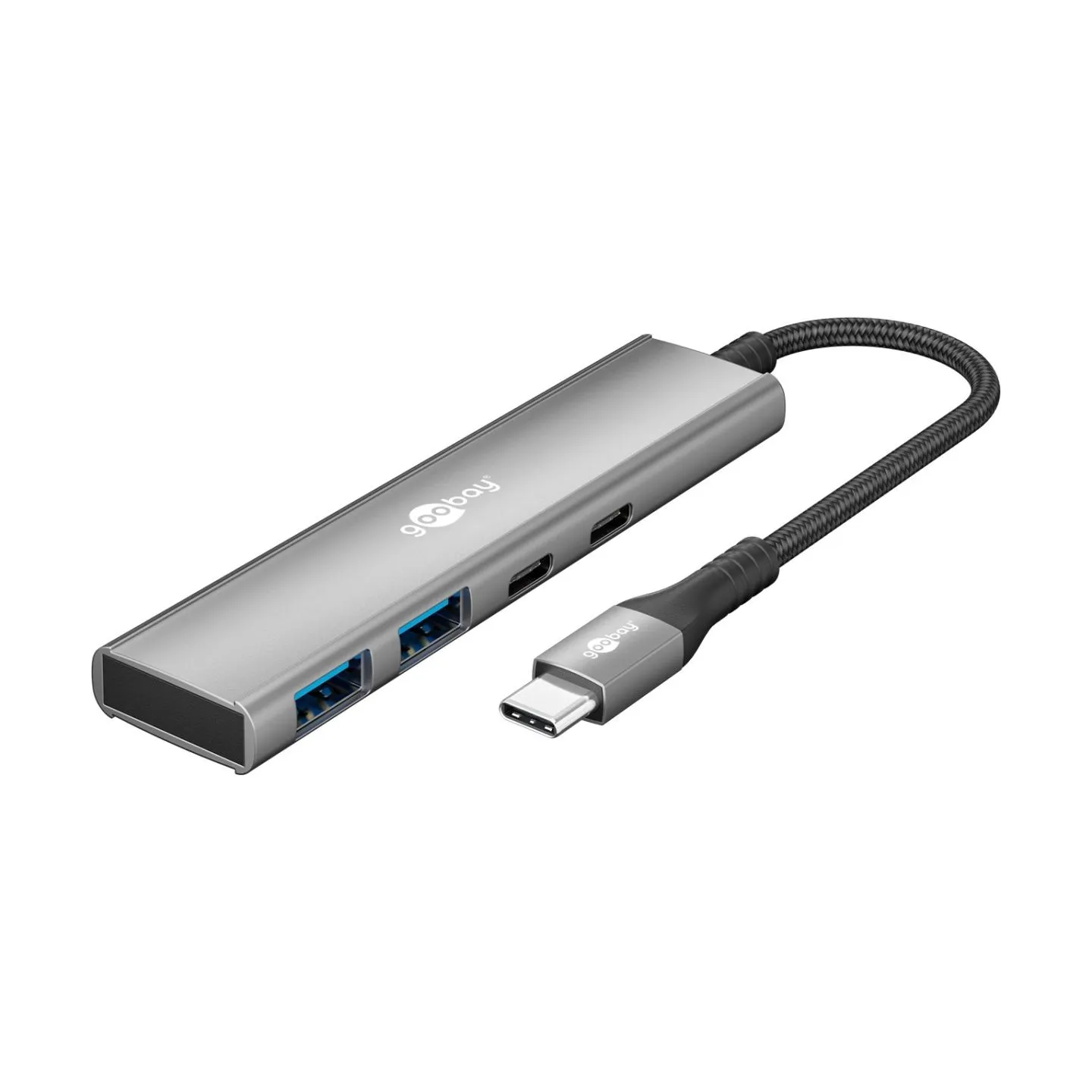 Goobay Slim 4-Port USB Hub, USB-C to USB-C/USB-A, 5 Gbit/s | 76563