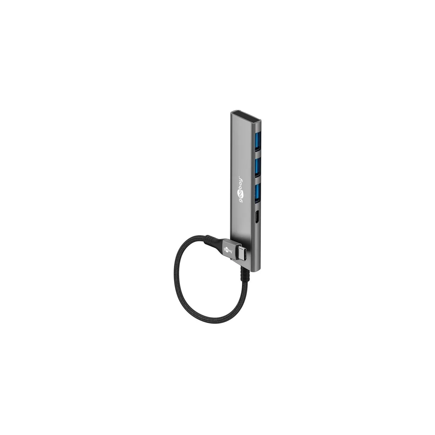 Goobay Slim 4-Port USB Hub, USB-C to USB-C/USB-A, 5 Gbit/s | 76562