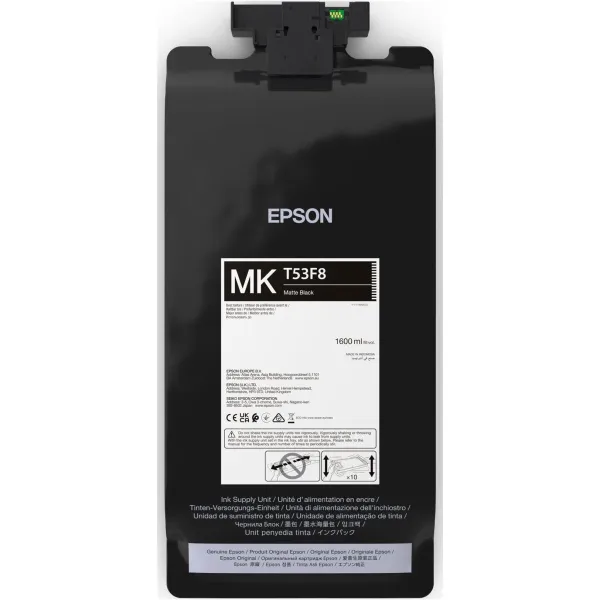 Epson P-Series T53F80N Matte Black IIPS Ink 1600ml | Epson C13T53F80N | Epson T53F8 - matte black - original - ink pouch | Epson