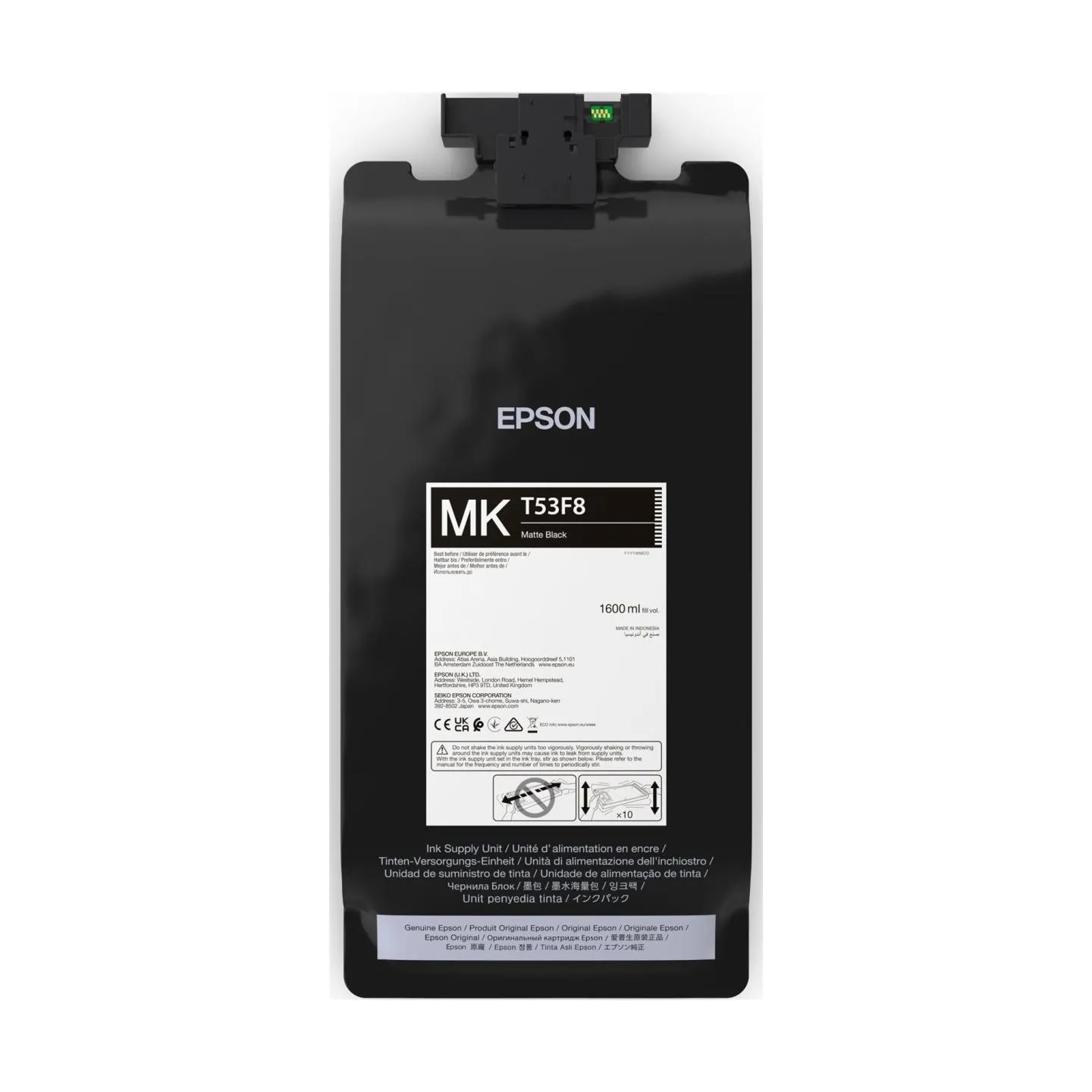 Epson P-Series T53F80N Matte Black IIPS Ink 1600ml | Epson C13T53F80N | Epson T53F8 - matte black - original - ink pouch | Epson
