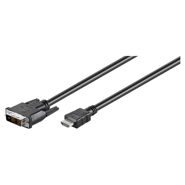 Goobay | DVI-D/HDMI cable, nickel plated | 50580 | DVI-D male Single-Link (18+1 pin) | HDMI male (type A) | 2 m