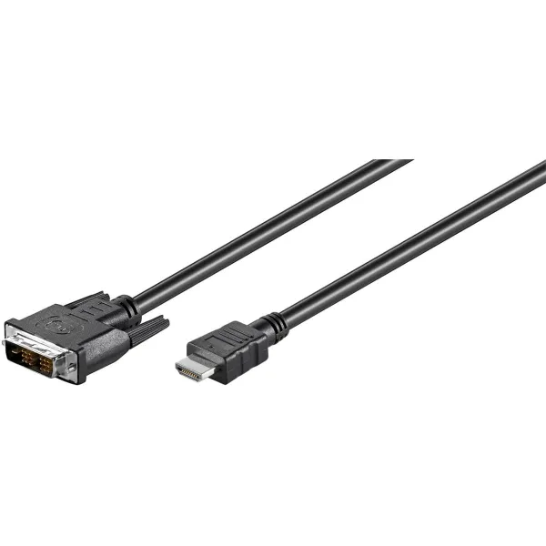 Goobay | DVI-D/HDMI cable, nickel plated | 50580 | DVI-D male Single-Link (18+1 pin) | HDMI male (type A) | 2 m