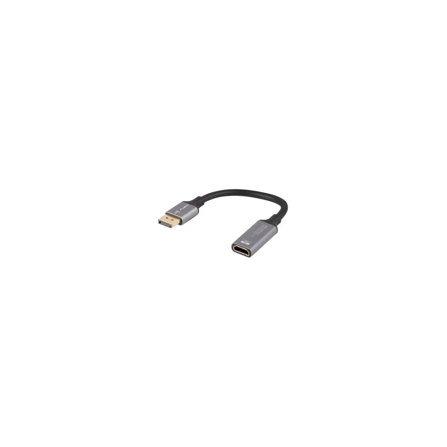 Lanberg Displayport (M) to HDMI (F) Adapter 8K on cable 20cm, Silver | AD-DP-HD-04