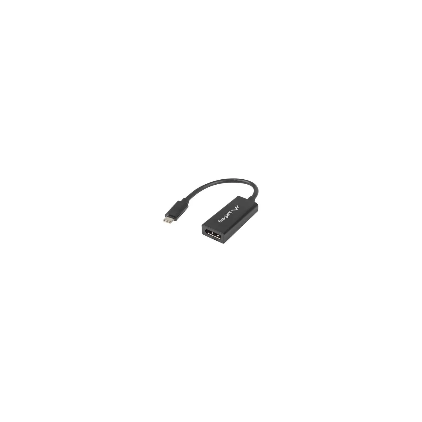 Lanberg USB-C (M) 3.1 to Displayport (F) Adapter cable 15cm, Black | AD-UC-DP-01