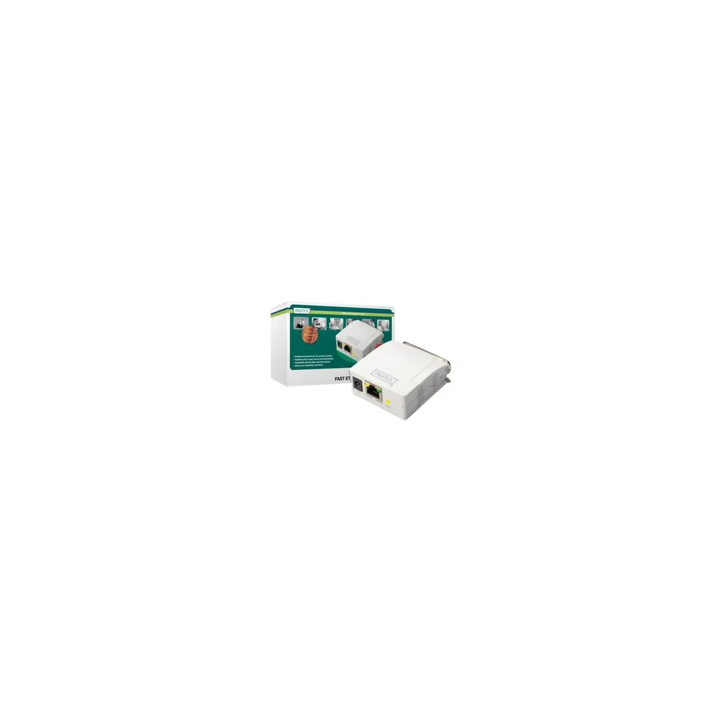 Digitus | Fast Ethernet Print Server, 1-Port 1x RJ45, 1x DB-36-pin male Centronics | DN-13001-1 | White