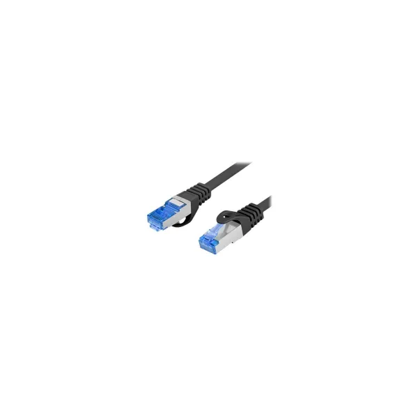 Lanberg | Patchcord Cat.6A S/FTP LSZH CCA | PCF6A-10CC-0200-BK | 2 m | Black
