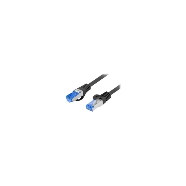 Lanberg | Patch cable - CAT 6a | RJ-45 - male | RJ-45 - male | 1 m | Black | RAL 9004