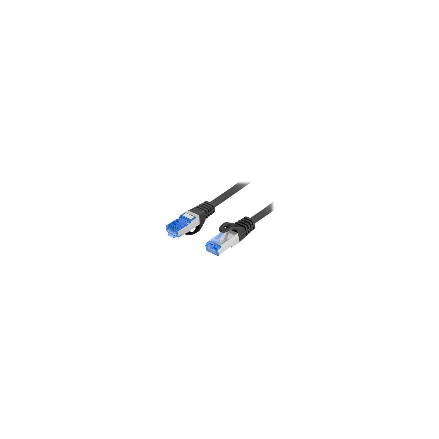 Lanberg | Patch cable - CAT 6a | RJ-45 - male | RJ-45 - male | 1 m | Black | RAL 9004