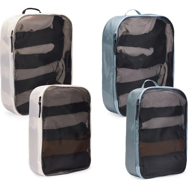 Thule Packing Cube, 2x Large, 2x Medium | Packing Cube | Pond Gray/White
