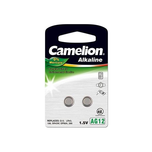 Camelion | AG12/LR43/LR1142/386 | Alkaline Buttoncell | 2 pc(s)