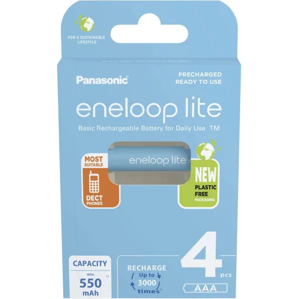Panasonic | Rechargeable Batteries | ENELOOP Lite BK-4LCCE/4BE | AAA | 550 mAh | 4 pc(s)