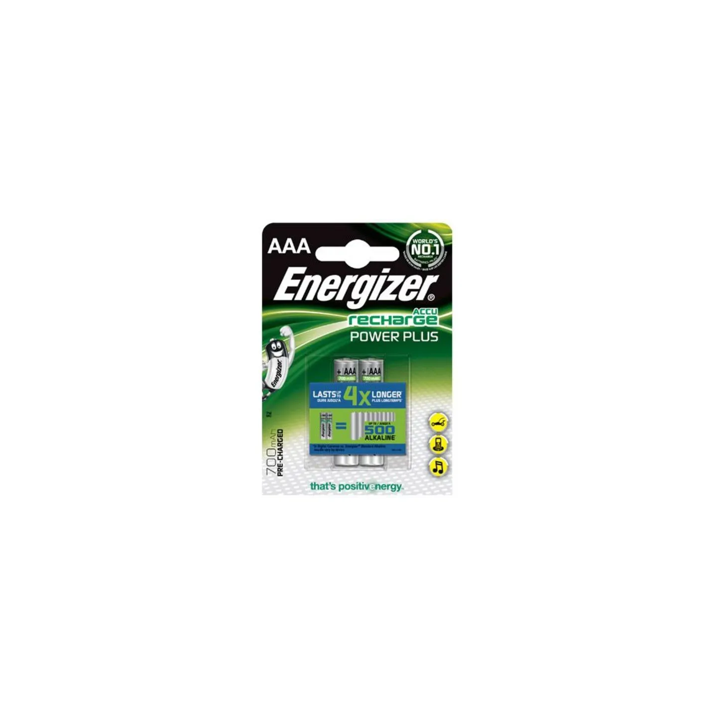 Energizer | AAA/HR03 | 700 mAh | Rechargeable Accu Power Plus Ni-MH | 2 pc(s)