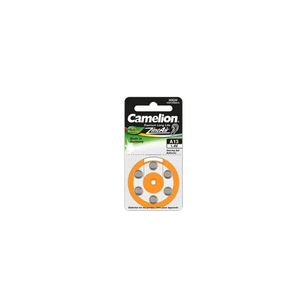 Camelion | A13/DA13/ZL13 | Zinc air cells | 6 pc(s)