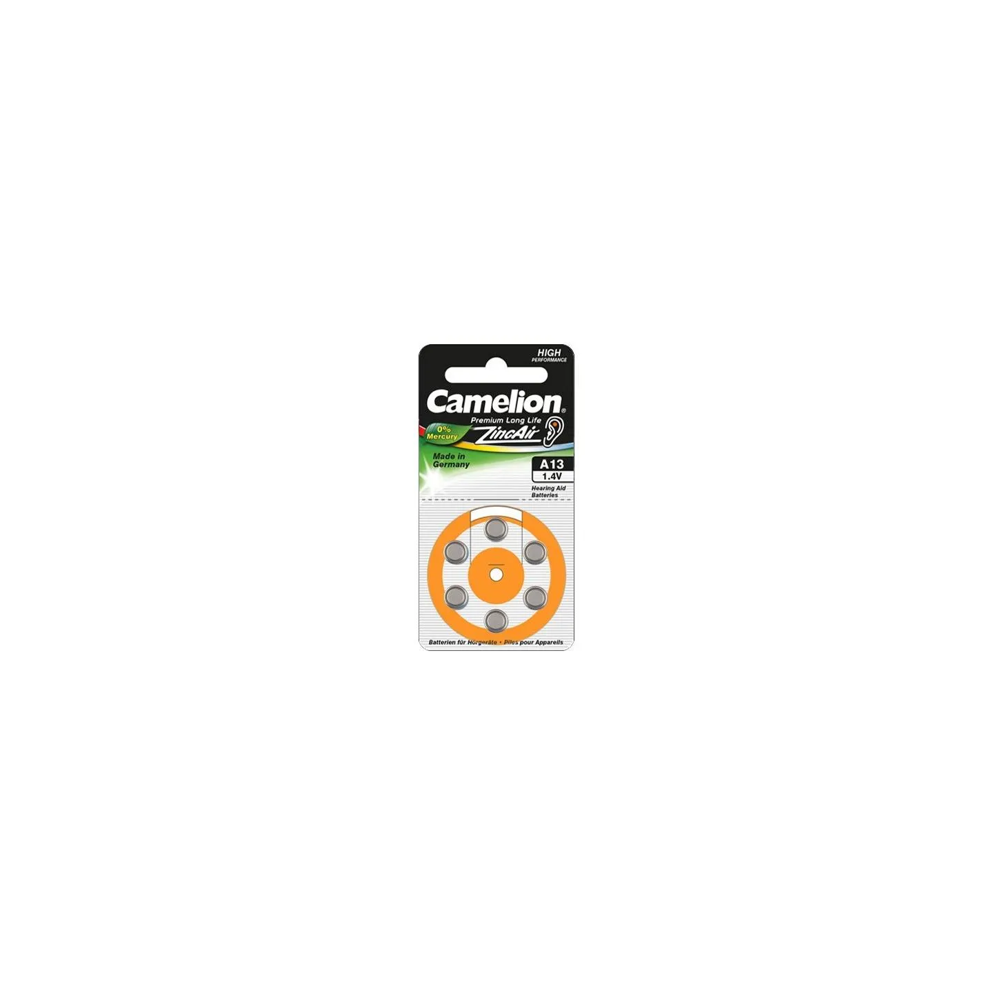 Camelion | A13/DA13/ZL13 | Zinc air cells | 6 pc(s)