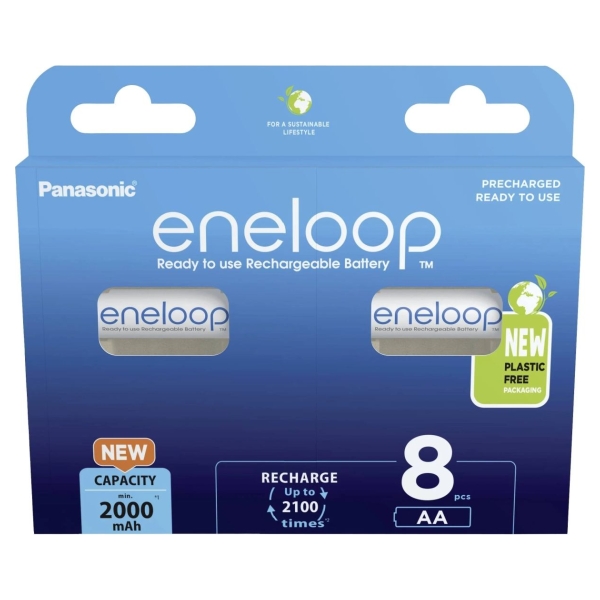 Panasonic | Rechargeable Batteries | ENELOOP BK-3MCDE/8BE | AA | 2000 mAh | 8 pc(s)