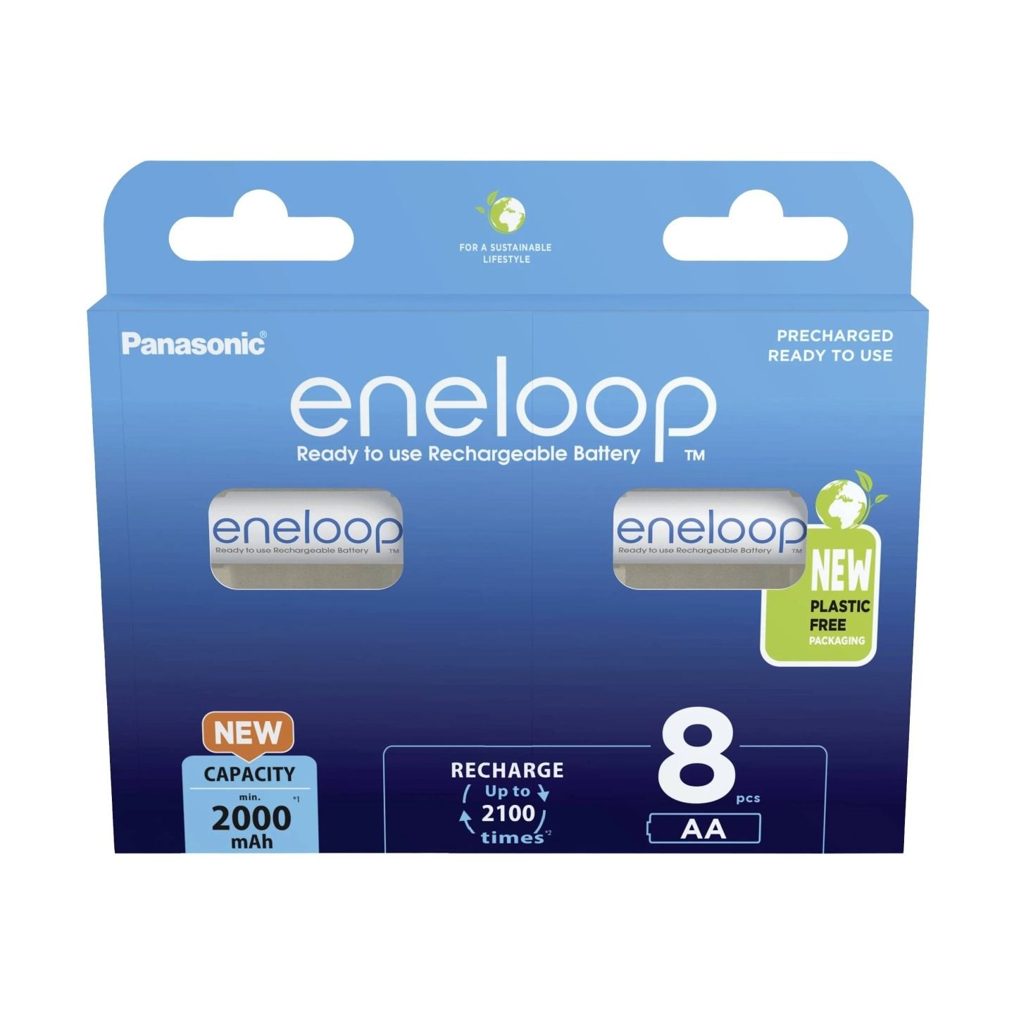 Panasonic | Rechargeable Batteries | ENELOOP BK-3MCDE/8BE | AA | 2000 mAh | 8 pc(s)