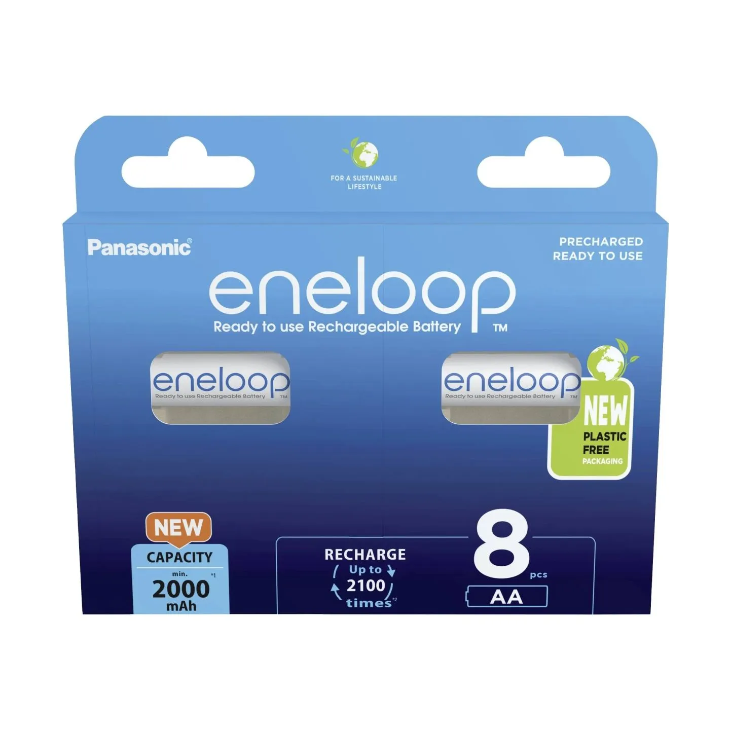 Panasonic | Rechargeable Batteries | ENELOOP BK-3MCDE/8BE | AA | 2000 mAh | 8 pc(s)