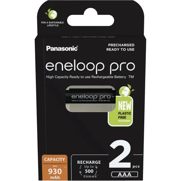Panasonic | Rechargeable Batteries | ENELOOP Pro BK-4HCDE/2BE | AAA | 930 mAh | 2 pc(s)