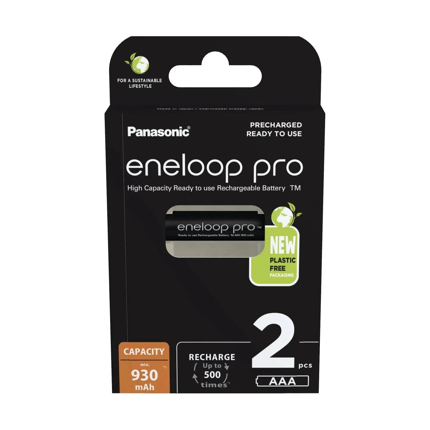 Panasonic | Rechargeable Batteries | ENELOOP Pro BK-4HCDE/2BE | AAA | 930 mAh | 2 pc(s)