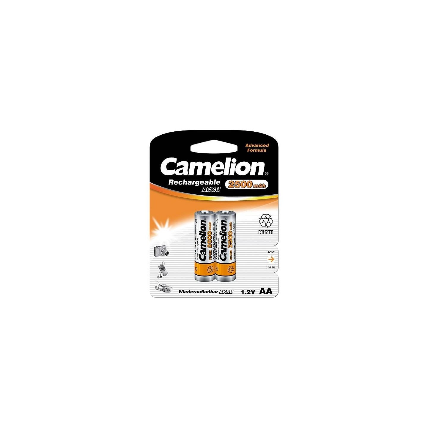 Camelion | AA/HR6 | 2500 mAh | Rechargeable Batteries Ni-MH | 2 pc(s)