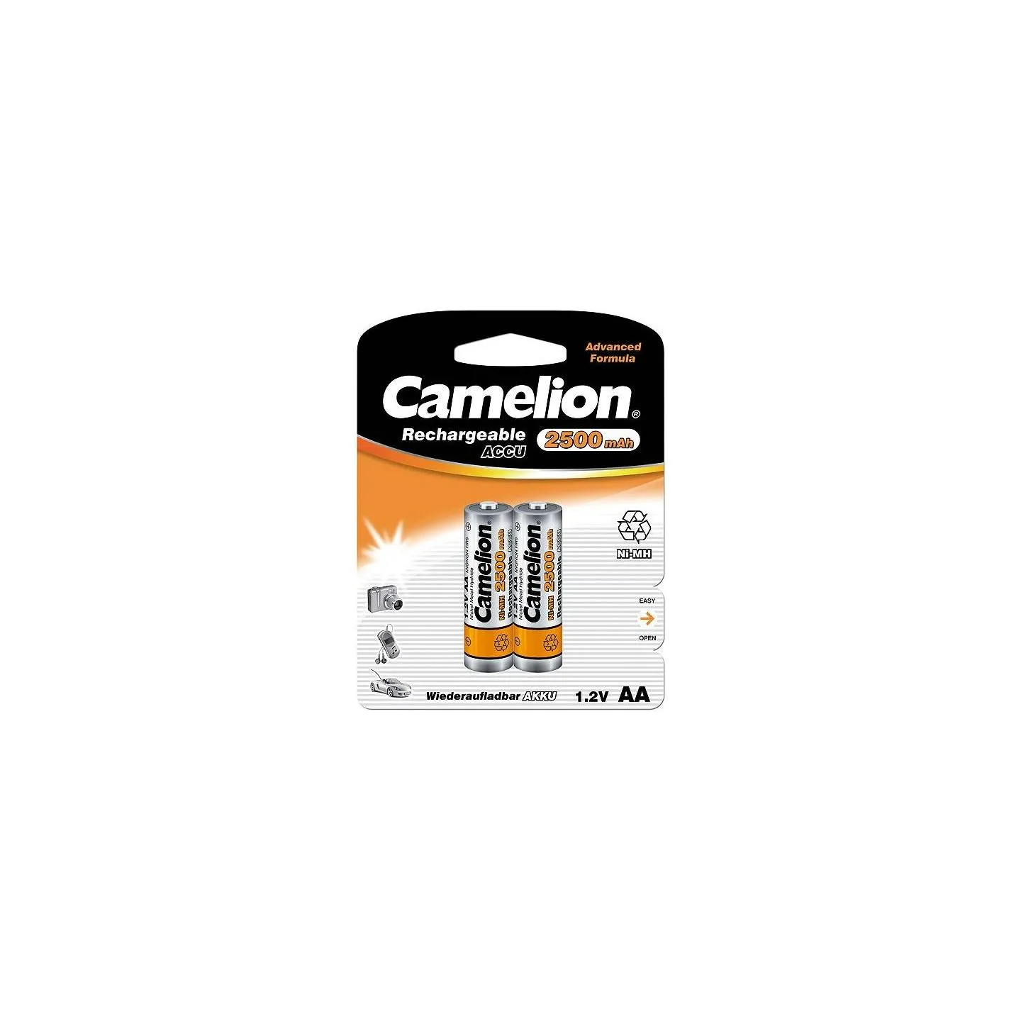 Camelion | AA/HR6 | 2500 mAh | Rechargeable Batteries Ni-MH | 2 pc(s)