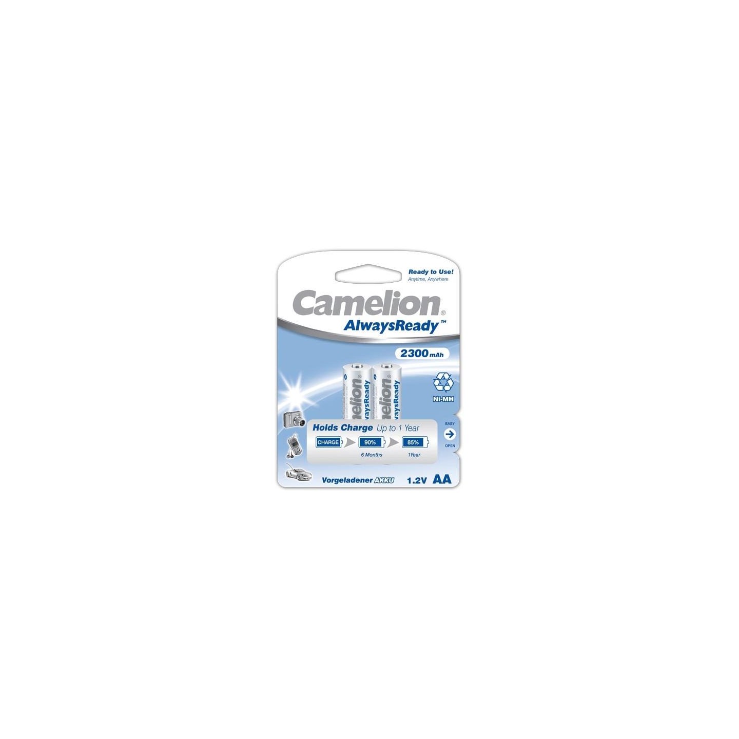 Camelion | AA/HR6 | 2300 mAh | AlwaysReady Rechargeable Batteries Ni-MH | 2 pc(s)