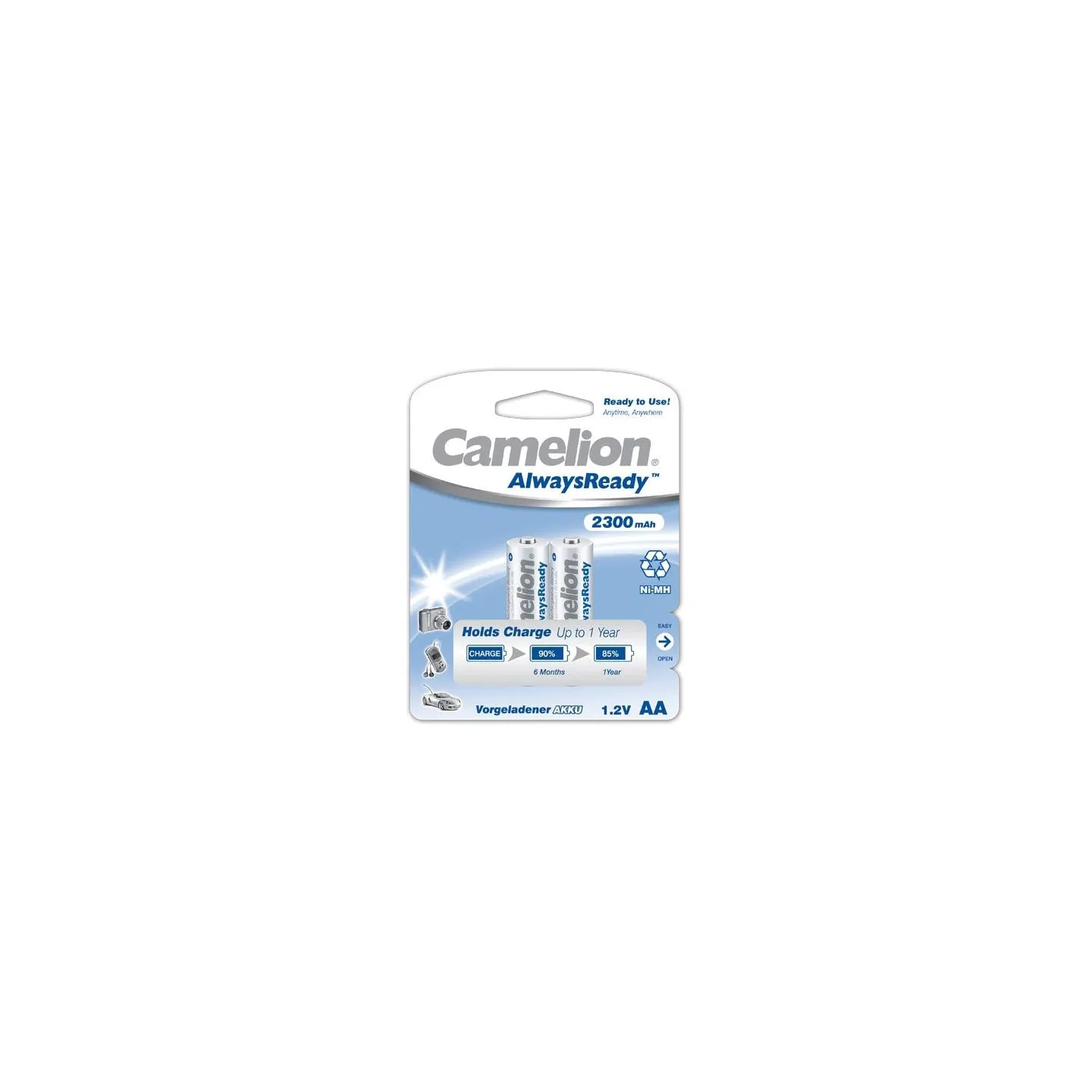 Camelion | AA/HR6 | 2300 mAh | AlwaysReady Rechargeable Batteries Ni-MH | 2 pc(s)