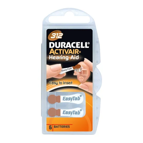 Duracell A312/DA312/ZL312 | Zinc air cells | 6 pc(s)