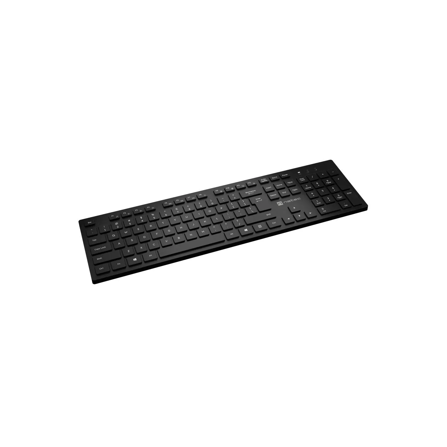 Natec Keyboard, Slim, US, Wiress, Black