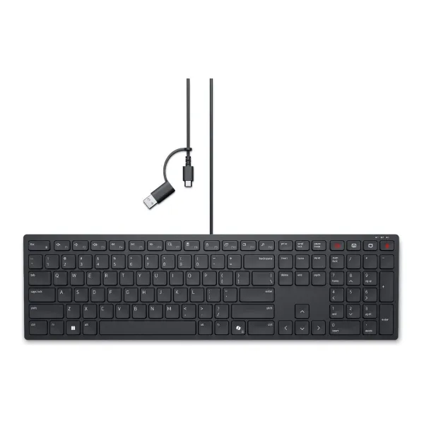 Dell | Collaboration Keyboard | KB525C | Keyboard | Wired | Ukrainian (QWERTY) | Black