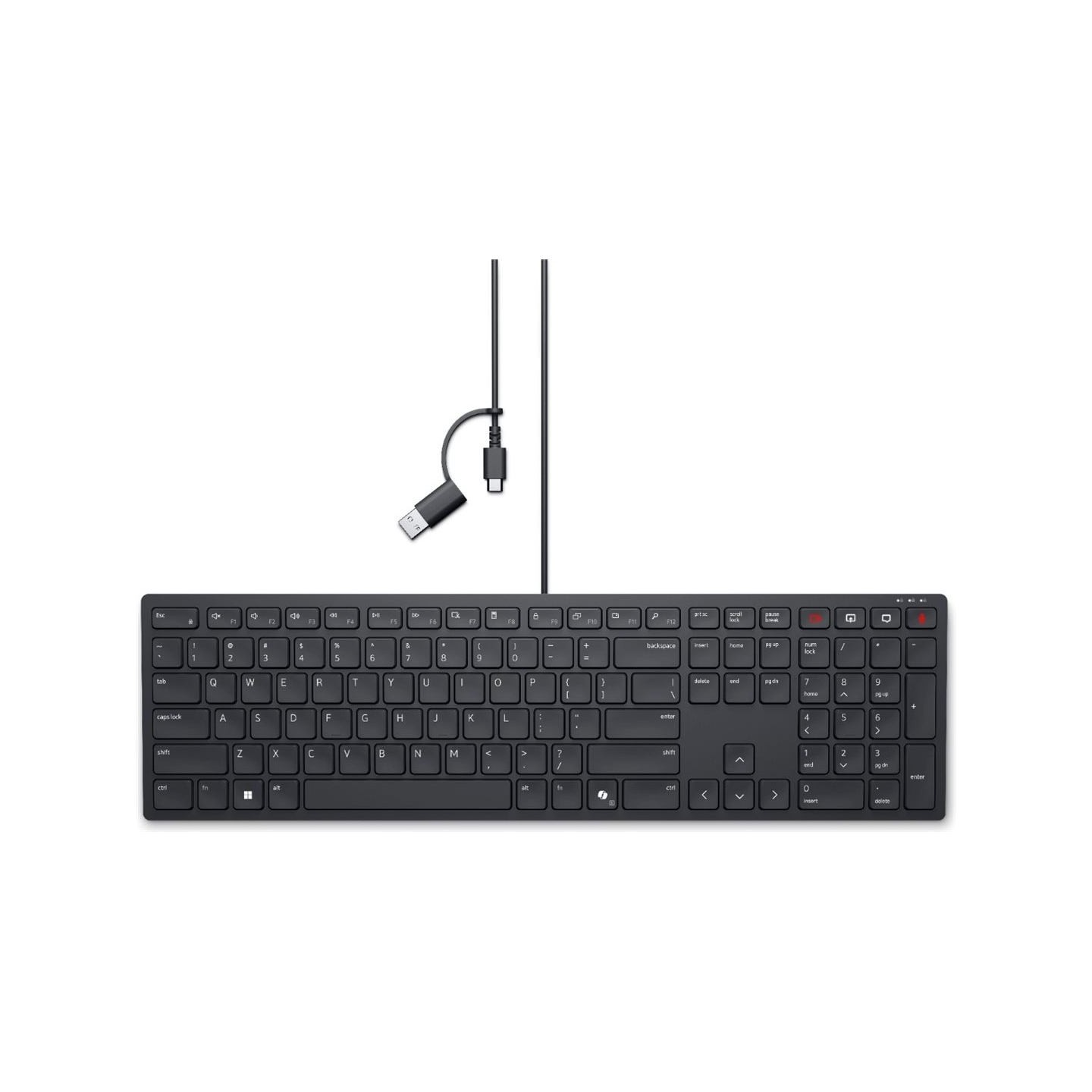 Dell | Collaboration Keyboard | KB525C | Keyboard | Wired | Ukrainian (QWERTY) | Black