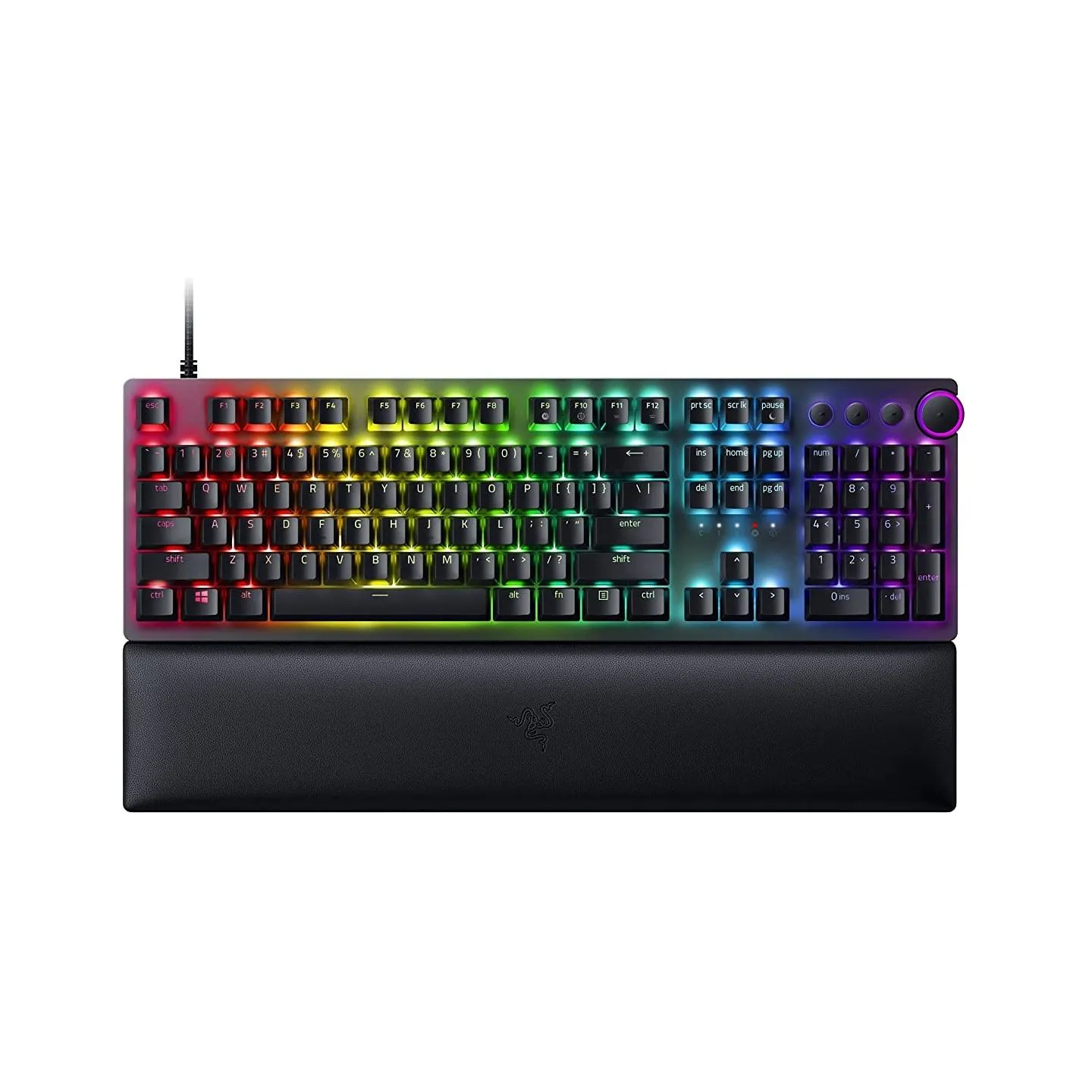 Razer | Huntsman V2 Optical Gaming Keyboard | Gaming keyboard | Wired | RGB LED light | NORD | Clicky Purple Switch | Black