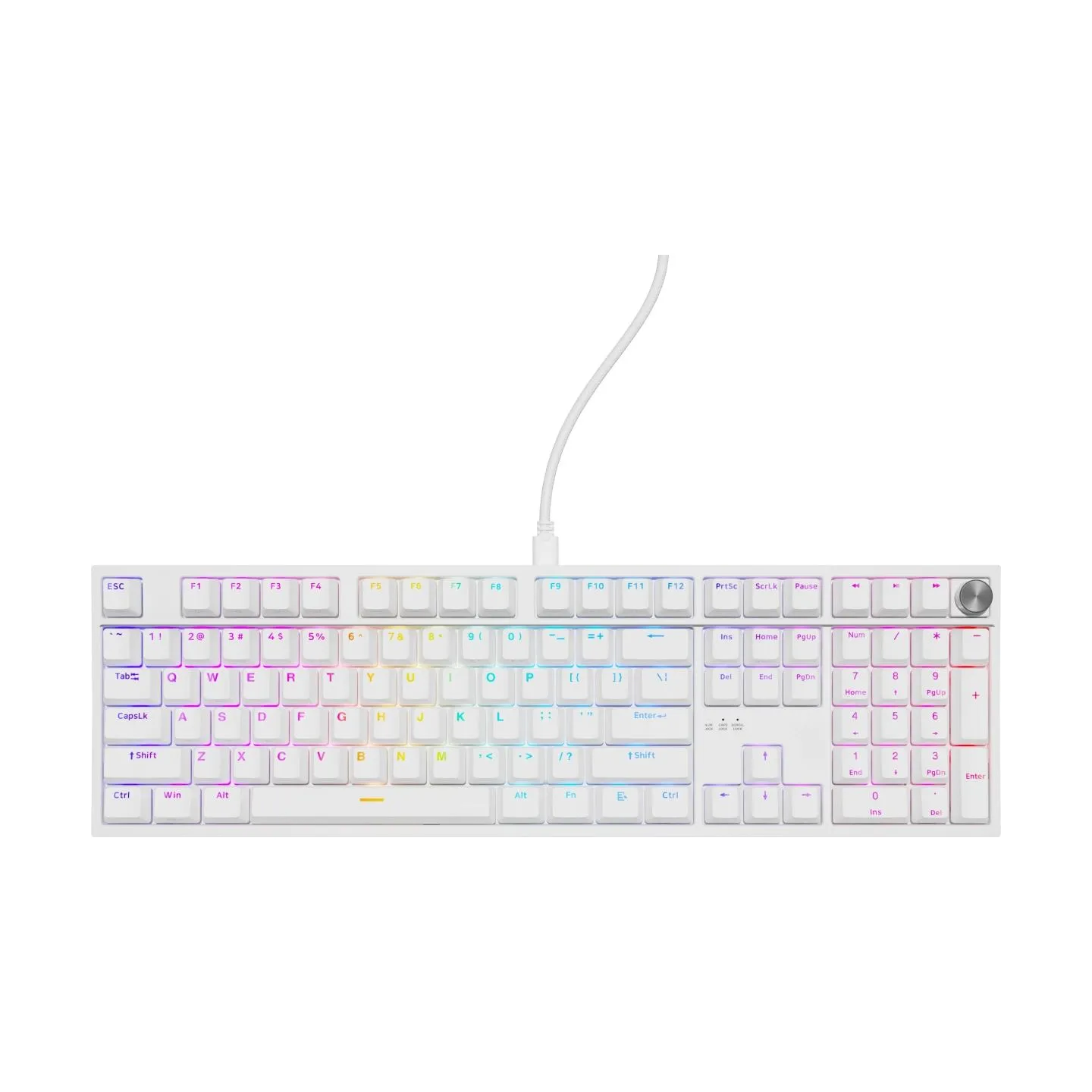 Genesis Thor 404 | Mechanical Gaming Keyboard | Wired | US | Gateron Yellow Pro | White