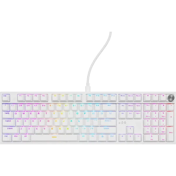 Genesis Thor 404 | Mechanical Gaming Keyboard | Wired | US | Outemu Peach Silent | White