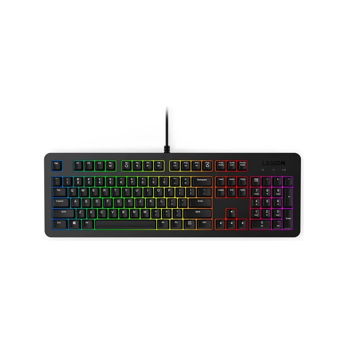 Lenovo Gaming Keyboard | Legion K310 RGB | Keyboard | Wired | US English | Membrane | Black