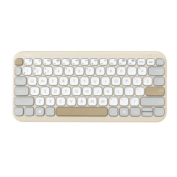 Asus Marshmallow KW100 | Keyboard | Wireless | US International | Oat Milk