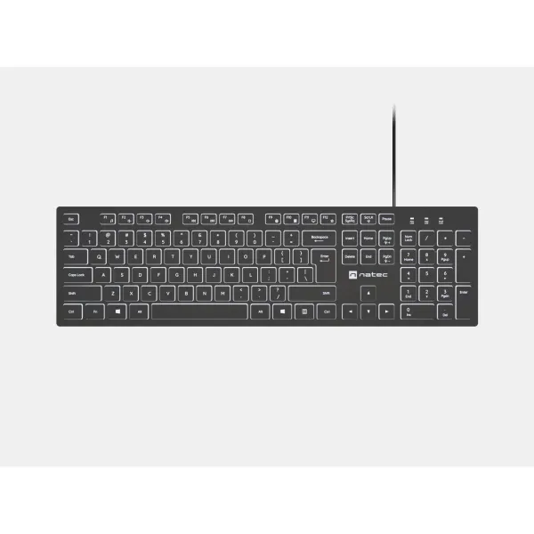 Natec | Herring Glow | Keyboard | Wired | US | Black