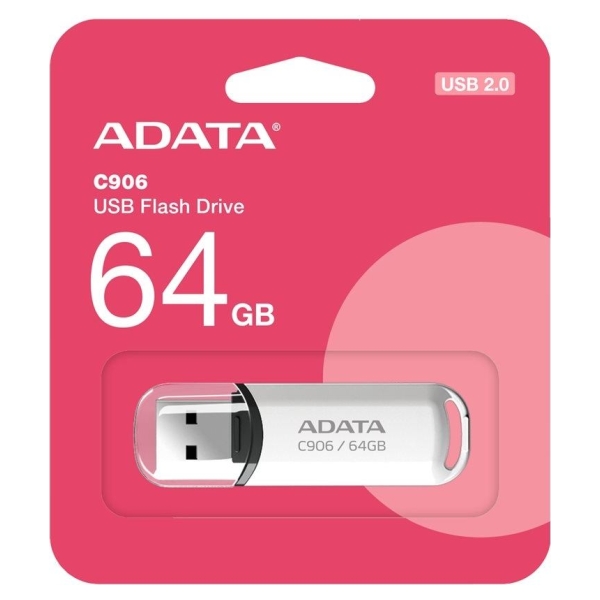 A-Data ADATA | USB Flash Drive | C906 | 64 GB | USB 2.0 | White