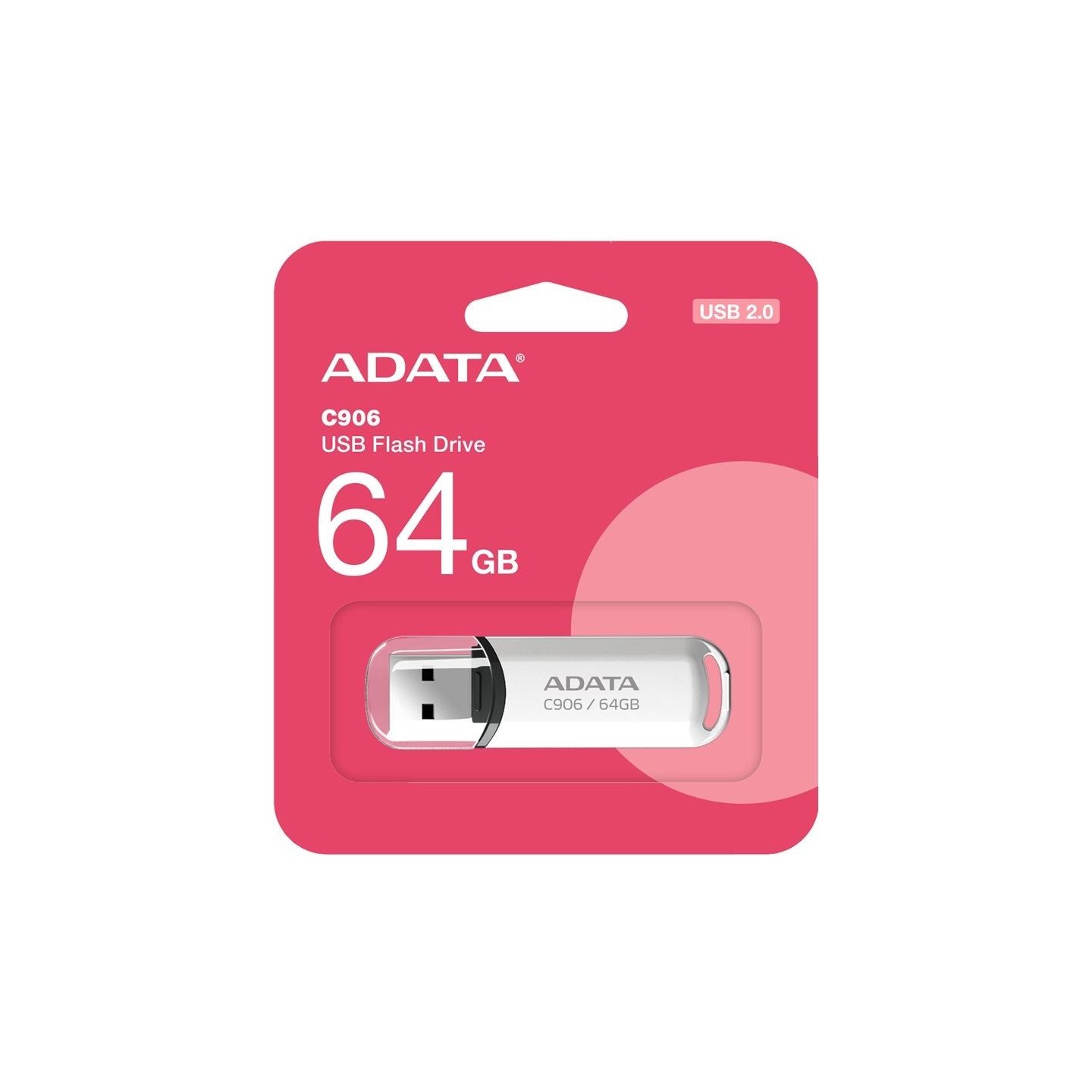 A-Data ADATA | USB Flash Drive | C906 | 64 GB | USB 2.0 | White